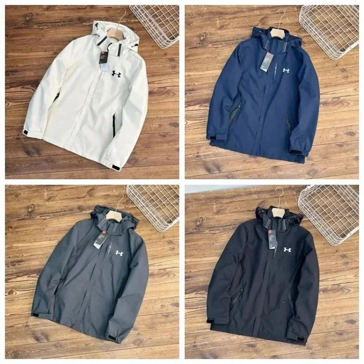 Under Armour White Hooded Jack